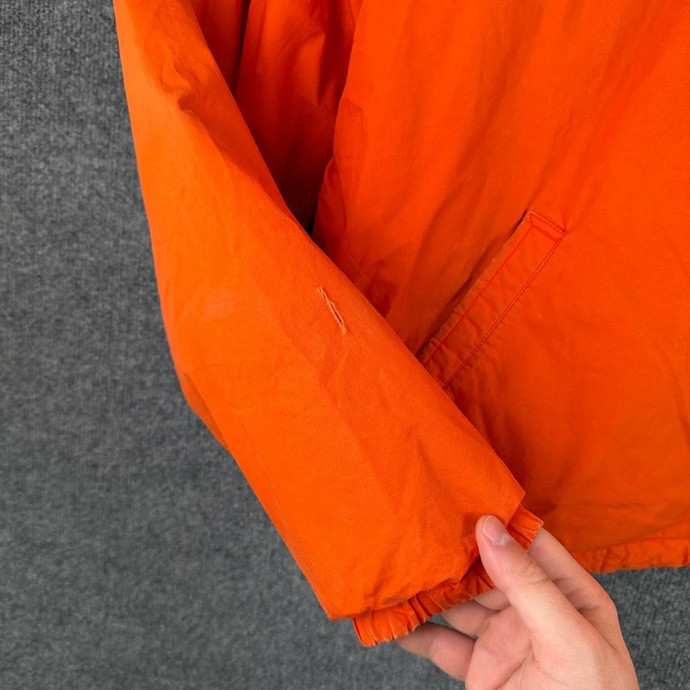 Vintage Polo Ralph Lauren Harrington Puffer Jacket Mens XL Orange Hi Tech Down